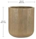 16" Modern Gypsum Planter with Drainage Hole,Red - Image 4