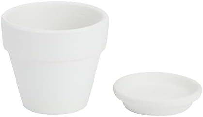 Juvale Mini Terracotta Pots - Pot with Drainage Hole - Versatile Succulent & Herb Planter - Paintable White Planter for Custom Decor - Pack of 12, White, 2.9 x 2.9 x 2.5 in - Image 7