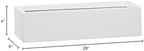 Modern Rectangle Balcony Window Glossy White Planter Box Elegant Rectangular 4" H x 6" W x 28" L Flower Pot - Image 7