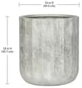16" Modern Gypsum Planter with Drainage Hole - Image 4