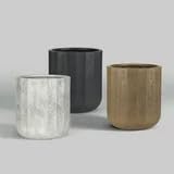 16 Inch Modern Gypsum Planter with Drainage Hole - Minimalist White Cement Flower Pot for Indoor Plants, Contemporary Decorative Container for Living Room & Office - Image 7