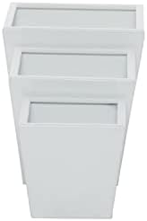 CosmoLiving by Cosmopolitan Metal Indoor Outdoor Planter, Set of 3 7", 11", 5" H, White - Image 7