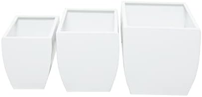 Deco 79 CosmoLiving by Cosmopolitan Metal Indoor Outdoor Planter, Set of 3 20", 18", 16" W, White - Image 5