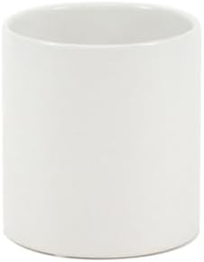 WGVI Matte White Ceramic Cylinder Vase Width 3.75" Height 4", Flower Arrangements, Candle Holder, Terrarium Planter Pot, Tabletop Storage Container Organizer Pen Brush Holder, Bulk Wholesale, 24 Pcs - Image 2