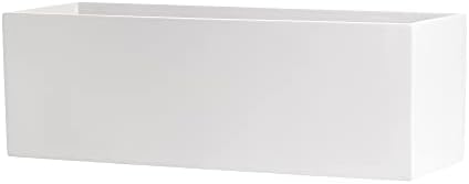 Belmont Rectangle Fiberglass Planter Box, White, L:36" x W:16" x H:16" by Root+and+Stock