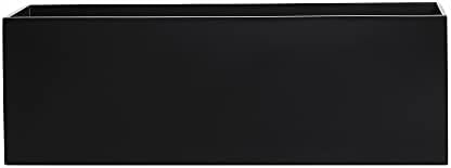 Belmont Rectangle Fiberglass Planter Box, Black, L:30" x W:10" x H:10" - Image 2