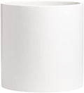 Brea Round Cylinder Fiberglass Planter, White, D:14" x H:14" by Root+and+Stock