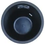 14 Inch Fluted Resin Round Planter, Matte Black Modern Flower Pot, Lightweight Indoor Outdoor Garden Container for Succulents, Herbs, and Small Plants - Image 3