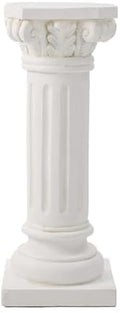 Vintage Roman Column Pedestal Stand Flower Plant Pillar Magnesium Oxide Large Sculpture Pedestal Stand Holder White Decorative Greek Pillar for Indoor Outdoor Garden Events,C by Unknown