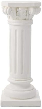 Vintage Roman Column Pedestal Stand Flower Plant Pillar Magnesium Oxide Large Sculpture Pedestal Stand Holder White Decorative Greek Pillar for Indoor Outdoor Garden Events,C by Unknown