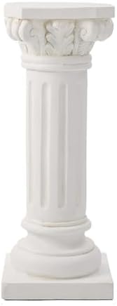 Vintage Roman Column Pedestal Stand Flower Plant Pillar Magnesium Oxide Large Sculpture Pedestal Stand Holder White Decorative Greek Pillar for Indoor Outdoor Garden Events,C by Unknown