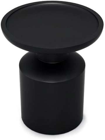 SIMPLIHOME Haynes 16" Wide Solid Wood Round End Table in Black - Image 4