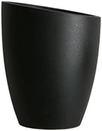 Bevel Mouth Concrete Tall Flower Pot, Large Outdoor Decorative Plant Pot with Drainage Hole,Modern Planter Pots for Home,Garden,Patio,Courtyard,Porch,Black1 by XIUWOUG