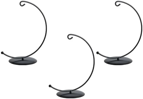 3 Pieces Black Metal Display Holder for Succulents Glass Globes and Decorative Items Indoor Outdoor Use Terrariums Styles Lights and Decorative Accent in Any Room - Image 7