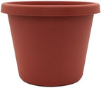 The HC Companies Prima Round Plastic Plant Pot w/Rolled Rim - Lightweight & UV Resistant Flower Pot for Herbs & More - Outdoor & Indoor Plant Pots w/Drainage (24 inch, Clay, Pack of 1) by TheHCCompanies
