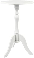 Decor Therapy Simplify Round Pedestal Accent Table, 24" x 15" x 15", White by Unknown