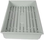 SUNPACK 10" x 20" Mega Plastic Seed Starting Tray, White, 2.5" - No Drainage Holes, Ideal for Greenhouses or Indoor Gardening - Made of Thick, Strong Plastic by SUNPACK
