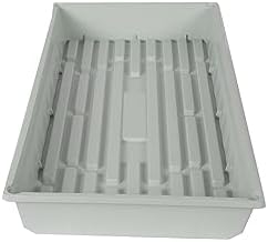 SUNPACK 10" x 20" Mega Plastic Seed Starting Tray, White, 2.5" - No Drainage Holes, Ideal for Greenhouses or Indoor Gardening - Made of Thick, Strong Plastic - Image 2