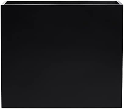Calistoga Tall Rectangle Fiberglass Planter, Black, 36 Inch - Image 2