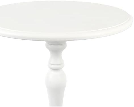 Decor Therapy Simplify Round Pedestal Accent Table, 24" x 15" x 15", White - Image 5