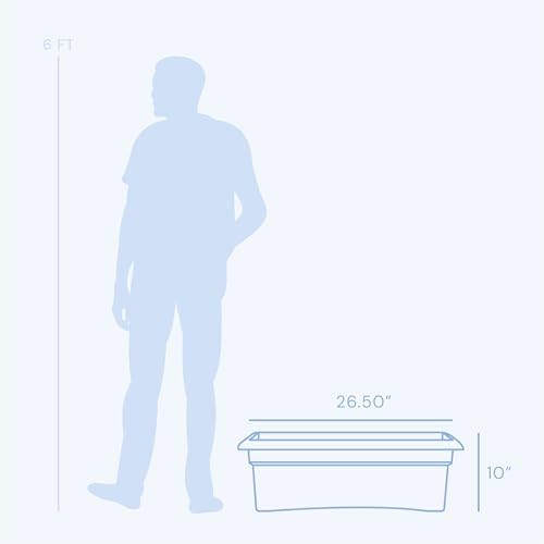 Bloem Veranda 26" Plastic Rectangular Deck Box Planter - UV-Resistant, Indoor/Outdoor, Terra Cotta, 2-Pack - Image 3
