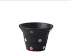 Modern Geometric Cement Planter Pot for Succulents, Heavy Matte Black Desktop Flower Pot for Cacti, Stable Indoor Shelf Decor, 5.1 Inch by Unknown