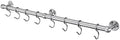 ROTHLEY Stainless Steel Hanging Pot Rack Hanger: 23.7 Inch Pot and Pan Hanger Wall Mounted Hanging Pot Bar Rack Heavy Duty Pot Hangers Kitchen Rail with 8 S Hooks (Brushed) by ROTHLEY
