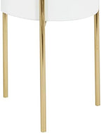 Deco 79 Metal Indoor Outdoor Planter Large Planter Pot with Removable Gold Stand, Set of 3 Planters 18", 14", 12"H, White - Image 5