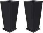 20" Metal Tall Outdoor Planters Set of 2, Durable & Wealtherproof by Toriexon