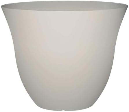 Honeysuckle Resin Planter, Durable Garden Pot, 13" Vanilla White by GROWSCAPE