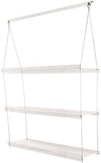 Hanging Acrylic Shelves for Windows (34" Wide, 3 Shelves - 46" Tall) by SUPREMETECH