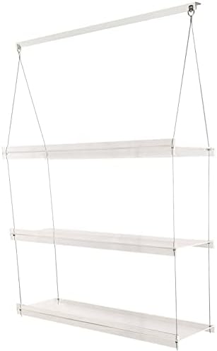Hanging Acrylic Shelves for Windows (34" Wide, 3 Shelves - 46" Tall) by SUPREMETECH