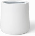 KUTE NEST 14" H x 13.7" D Premium Conico Fiberstone Planter - White by KuteNest