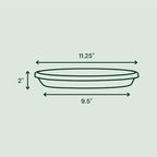 Bloem Terra Plastic Saucer Tray for 12" Terra Planters, Navy, 6-Pack - Image 2