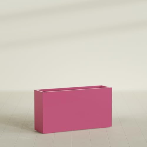 Greenline Alice Tall Rectangular Fiberglass Planter, Outdoor Planter Box - Image 3