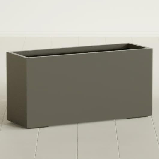Greenline Leo Tall Rectangular Fiberglass Planter, Outdoor Planter Box by GreenlinePlanters