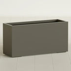 Greenline Leo Tall Rectangular Fiberglass Planter, Outdoor Planter Box by GreenlinePlanters