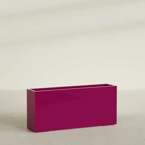 Greenline Alice Tall Rectangular Fiberglass Planter, Outdoor Planter Box - Image 3