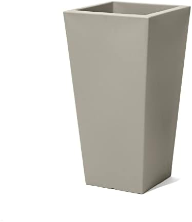 Step2 Tremont Tall Square Planter Pot, Large Outside All-Season All-Weather Gardening Pot for Patio and Front Porch, Concrete, 2-Pack - Image 4