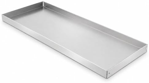 204 Stainless Steel Drip Tray for Plants, Long Narrow Metal Catch Pan by XGQXZWC