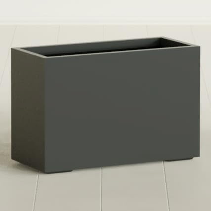 Greenline Leo Tall Rectangular Fiberglass Planter, Outdoor Planter Box by GreenlinePlanters