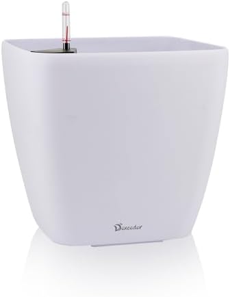 Dexceder 15x14 Self Watering Planter with Wheels (White Matte) by Dexceder