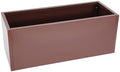 TFCFL Metal Rectangular Planter Box,Galvanized Steel Long Box Planter Modern Outdoor Planters,Outdoor Planters for Porch Patio Garden (38x15x15in,Brown) by TFCFL