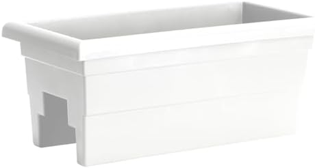 Root & Vessel Countryside Railing Planter Box, 24 Inch, White by RootVessel