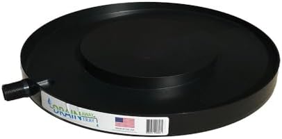 Drain Away Black 12 inch Plant Saucer Heavy Duty Drain Tray for Large Pots Indoor Outdoor Waterproof UV Resistant | Protect Floors Decks | 12in 15in 22in | White Gray Terra Cotta Black by Unknown