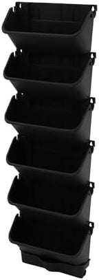 18 Pots Vertical Garden Planter, 6 Tiers Self-Watering Wall-Mounted Flower Pot Bags,Vertical Wall Planter w/Timer&18pcs Plant Pots, Hanging Planter Rack Balcony Planter for Herb (Black) - Image 7