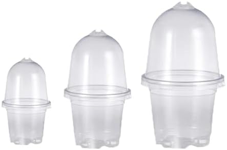 Plant Nursery Pots,Compatible for Lids PET, Transparent Humidity Domes Nursery Cups for Transplanting Seedlings Plant Starter Cont ainer A2 - Image 2