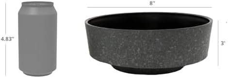 The HC Companies 8 Inch Round Plastic Succulent Capri Bowl Decorative Indoor Flower Succulent Planter Pot with Drain Plug Hole, Faux Concrete Color (2 Pack) - Image 5