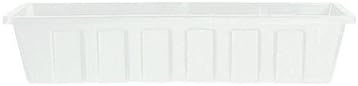 Polly Pro Rectangular Window Box [Set of 2] Size: 5" H x 8" W x 36" D, Color: White by Novelty