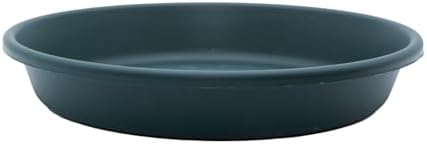 The HC Companies Flower Pot Saucers - Plastic Plant Saucer for Outdoors & Indoors - Traditional Design Plant Pot Trays for Water Drainage - Durable & Stylish Round Plant Tray (17.5-inch Evergreen) by TheHCCompanies